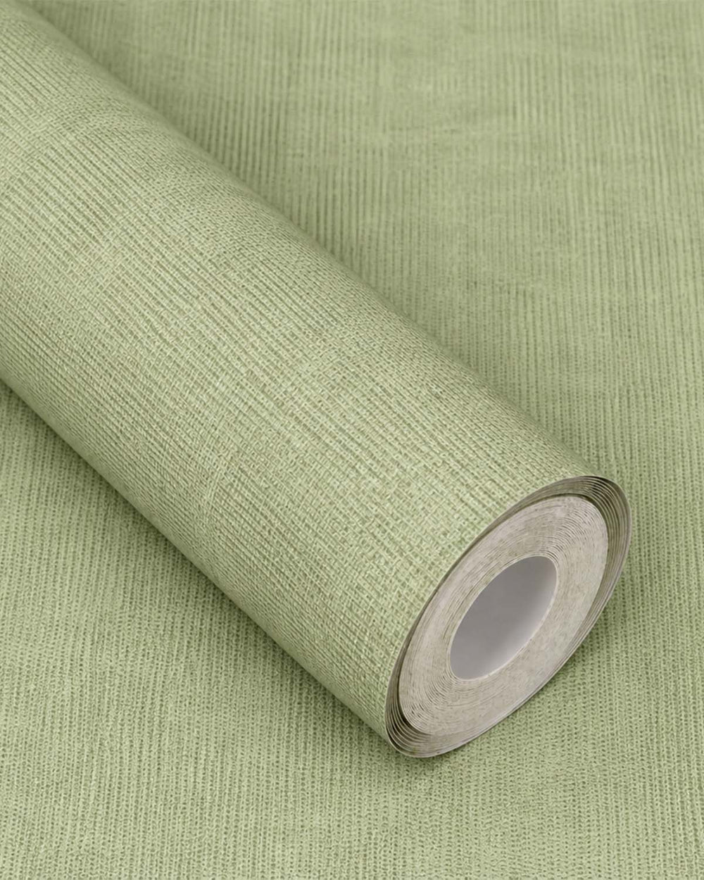 Norwich Green Modern Faux Linen Wallpaper R10724