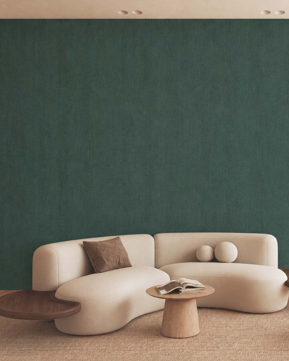 Amphitrite Modern Faux Linen Wallpaper R10725