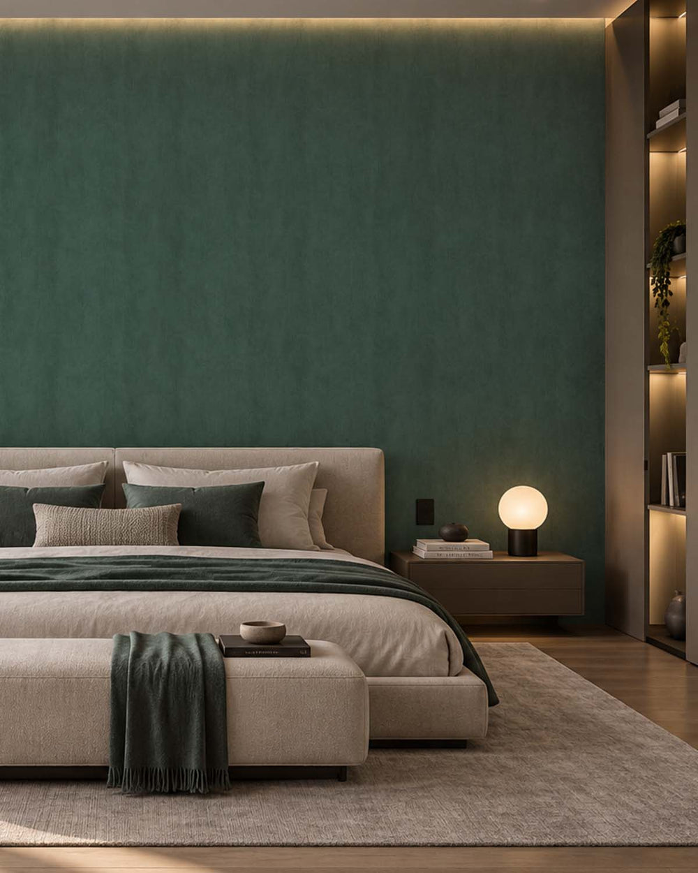 Amphitrite Modern Faux Linen Wallpaper R10725