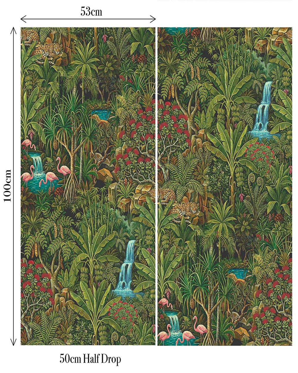 Green Untamed Rainforest Residential Mural R10730