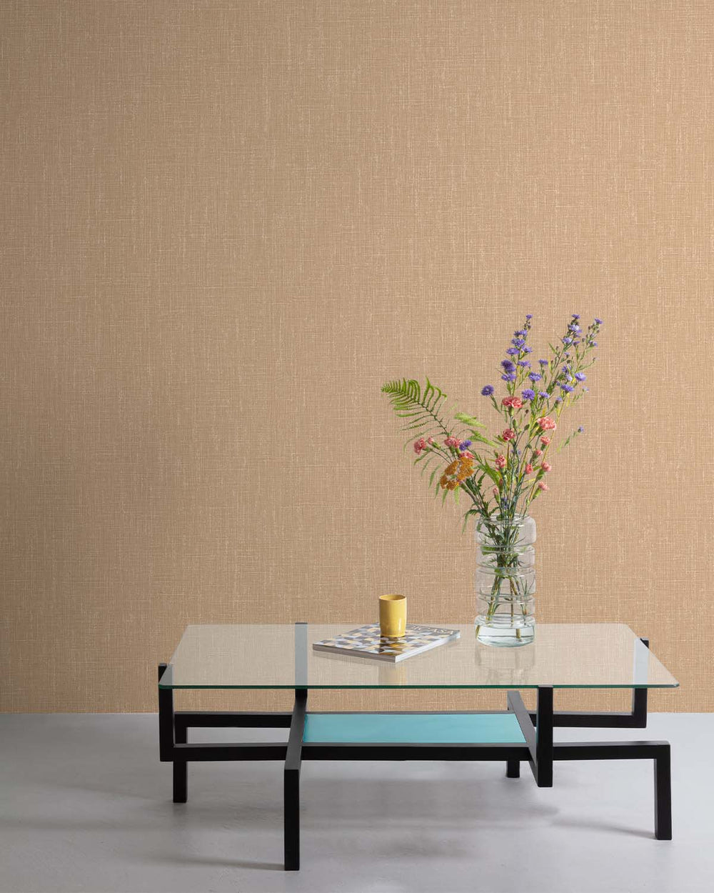 Spanish Sand Faux Linen Textured Wallpaper R10733