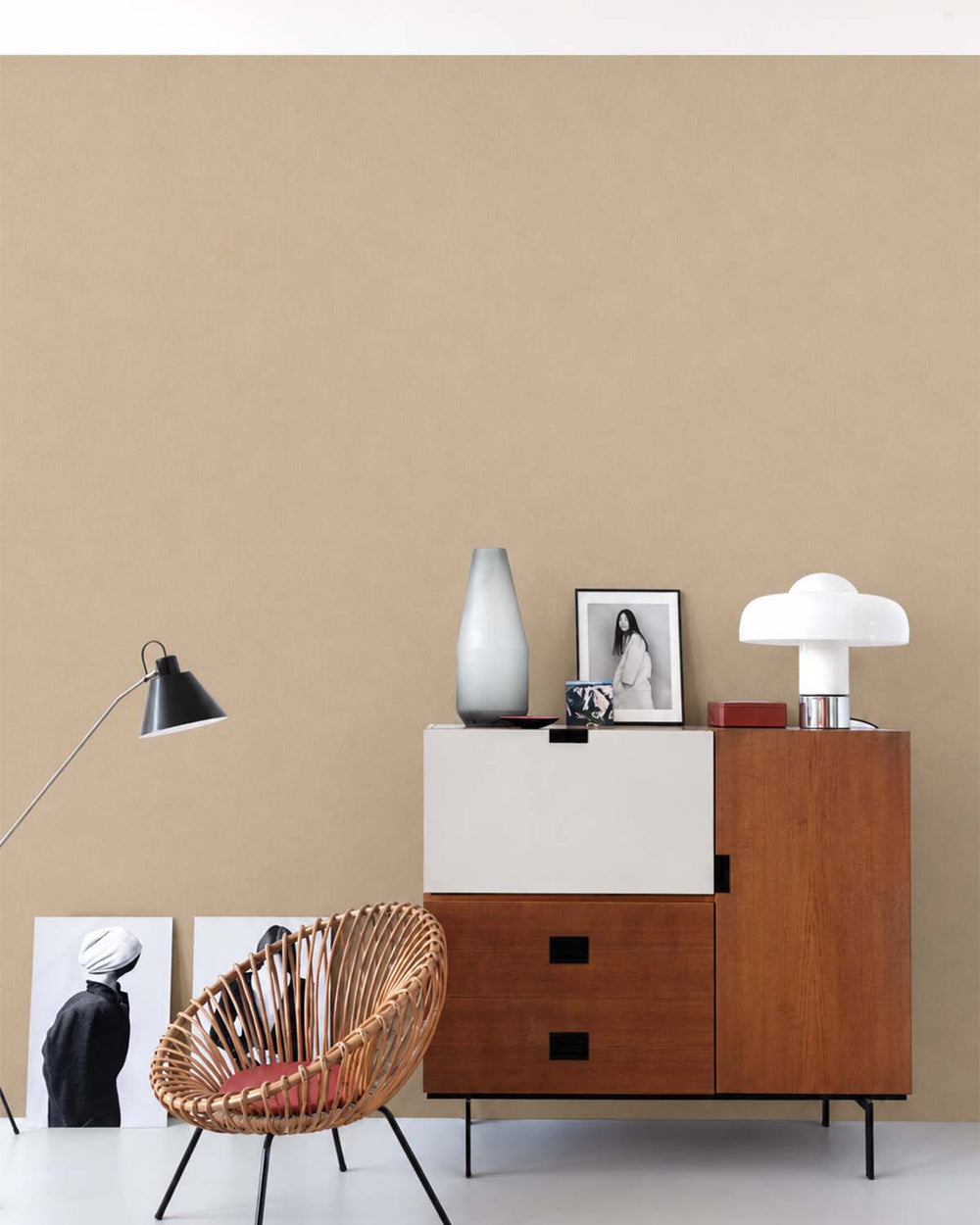 Spanish Sand Faux Linen Textured Wallpaper R10733