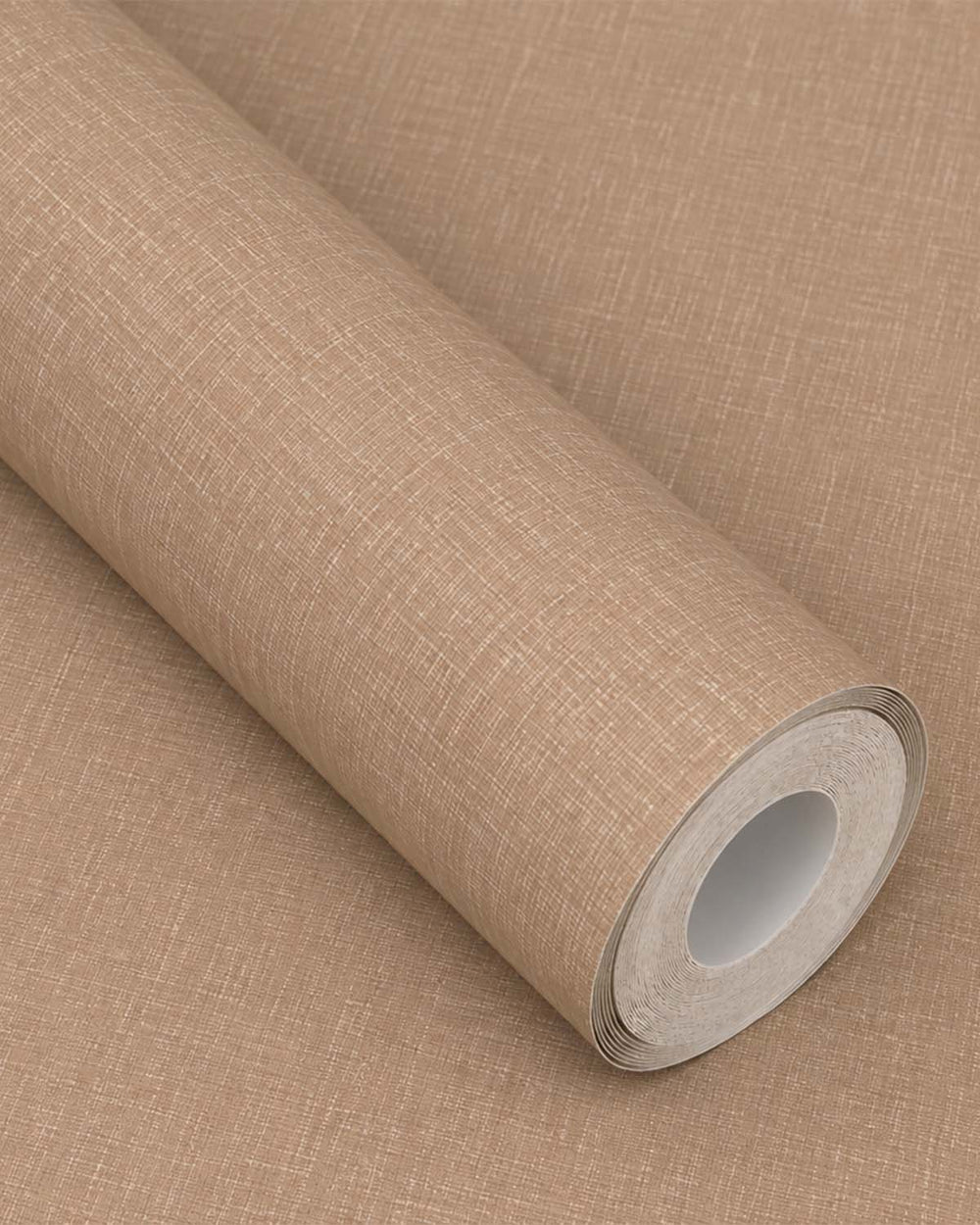 Rikyūshira Brown Faux Linen Textured Wallpaper R10734