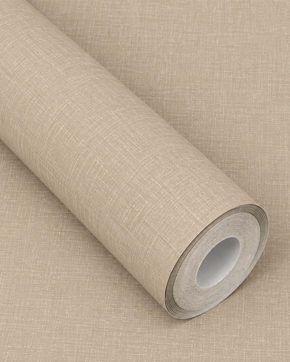 Steveareno Beige Faux Linen Textured Wallpaper R10735