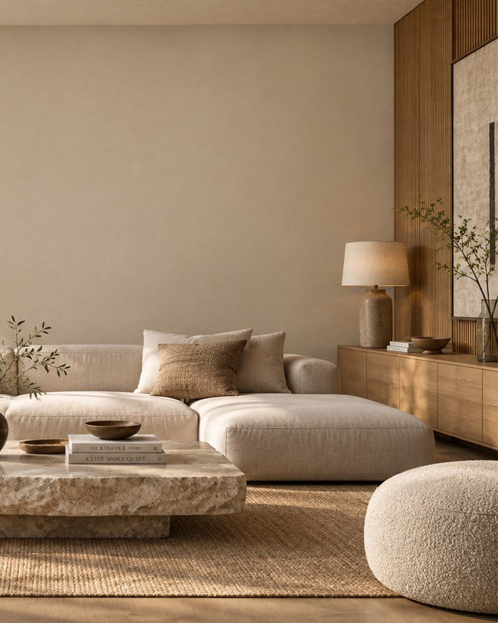 Steveareno Beige Faux Linen Textured Wallpaper R10735