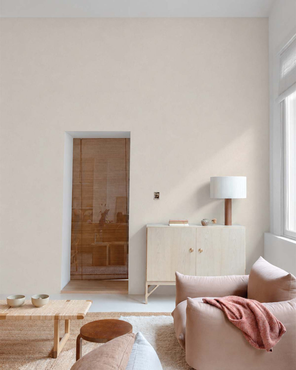 Pearl Oyster Faux Linen Textured Wallpaper R10737