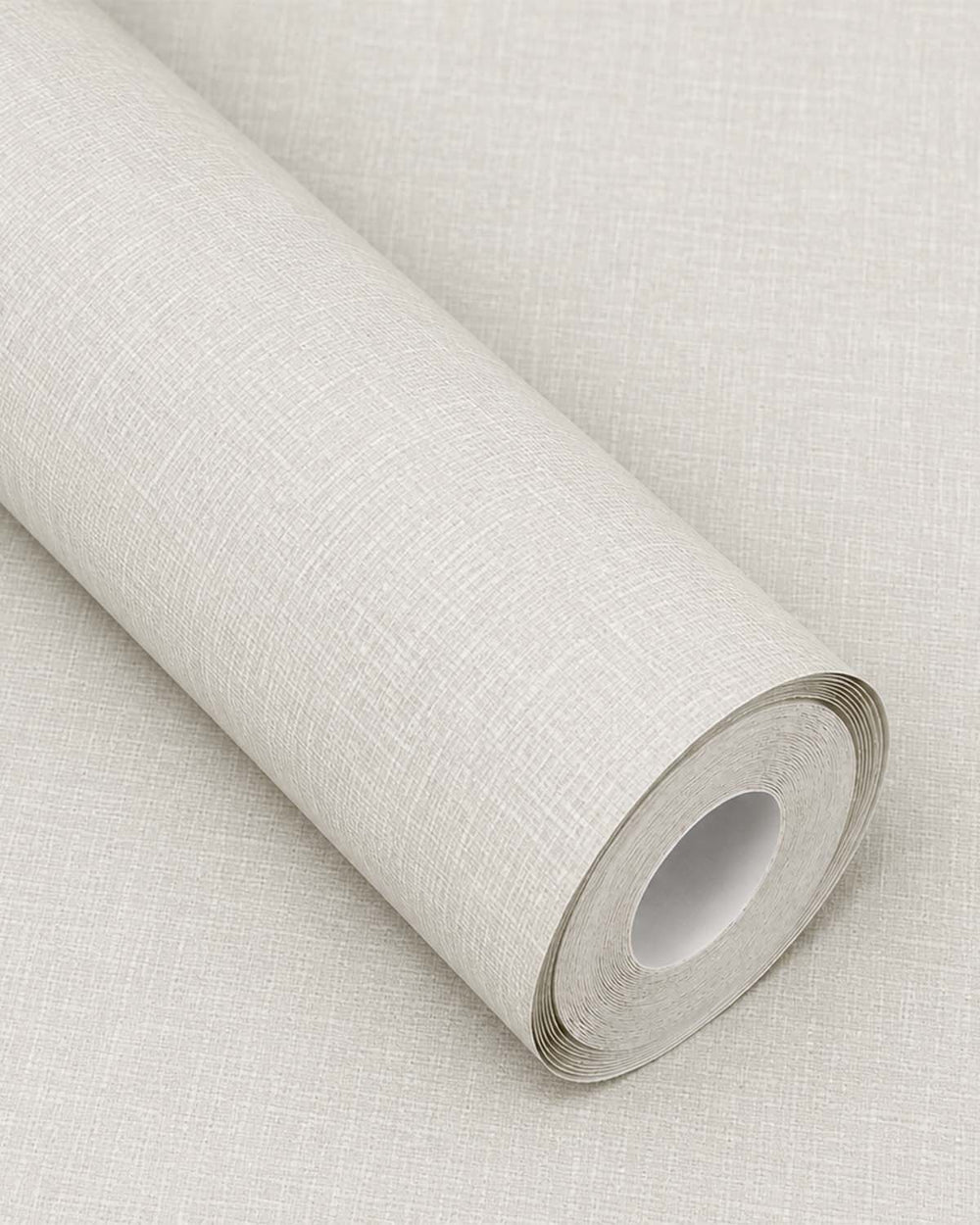 Vaporous Grey Faux Linen Textured Wallpaper R10738
