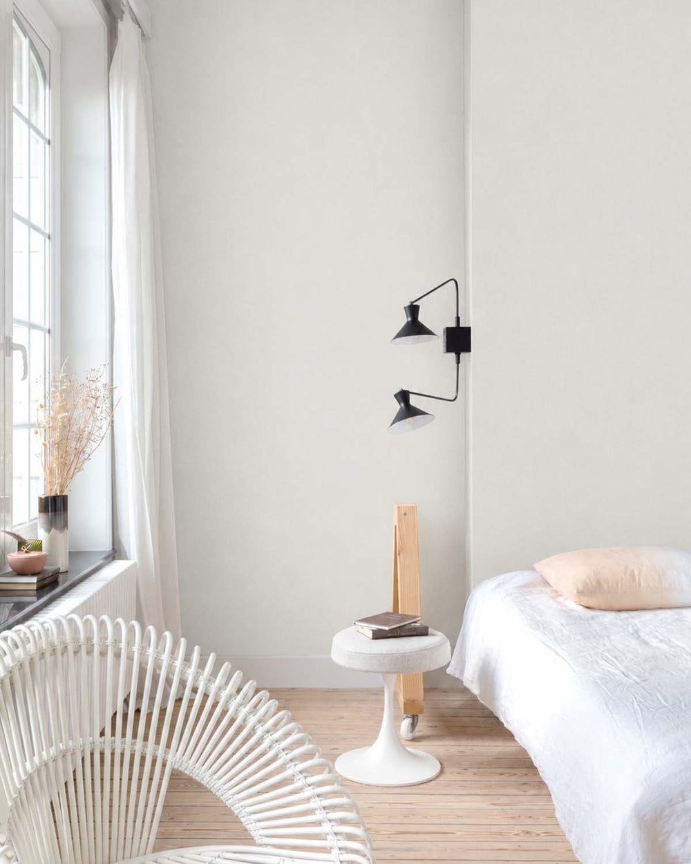 Vaporous Grey Faux Linen Textured Wallpaper R10738