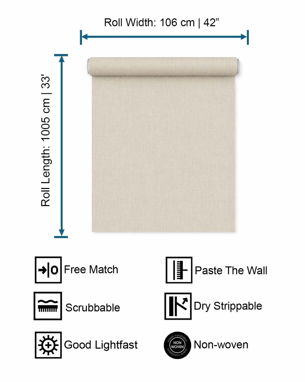 Parisian Cashmere Faux Linen Textured Wallpaper R10739