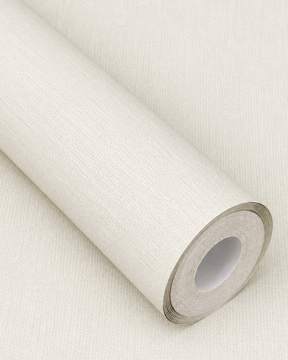 Acoustic White Minimalist Linen-Weave Matte Wallpaper R10746