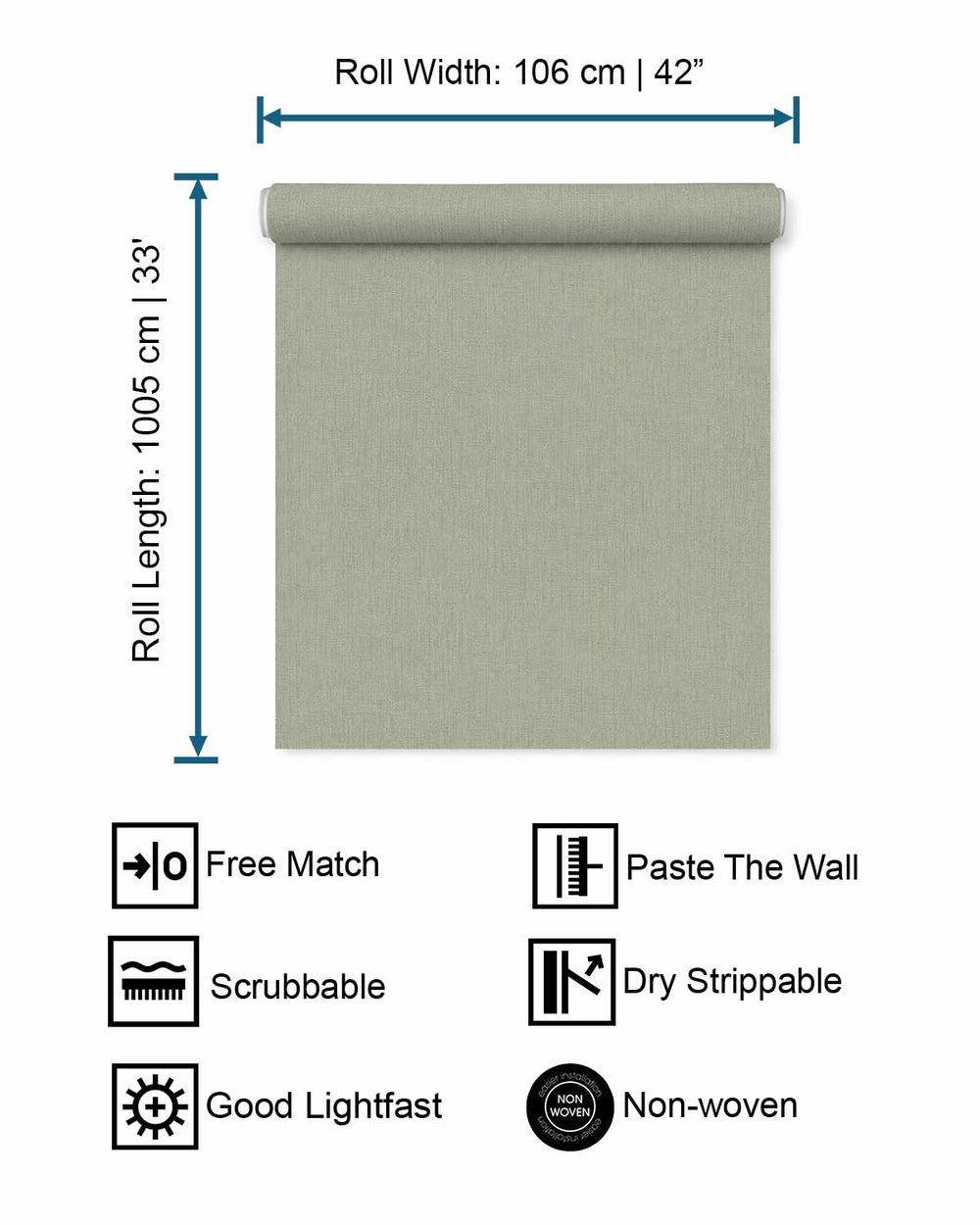Amazon Vine Minimalist Linen-Weave Matte Wallpaper R10749
