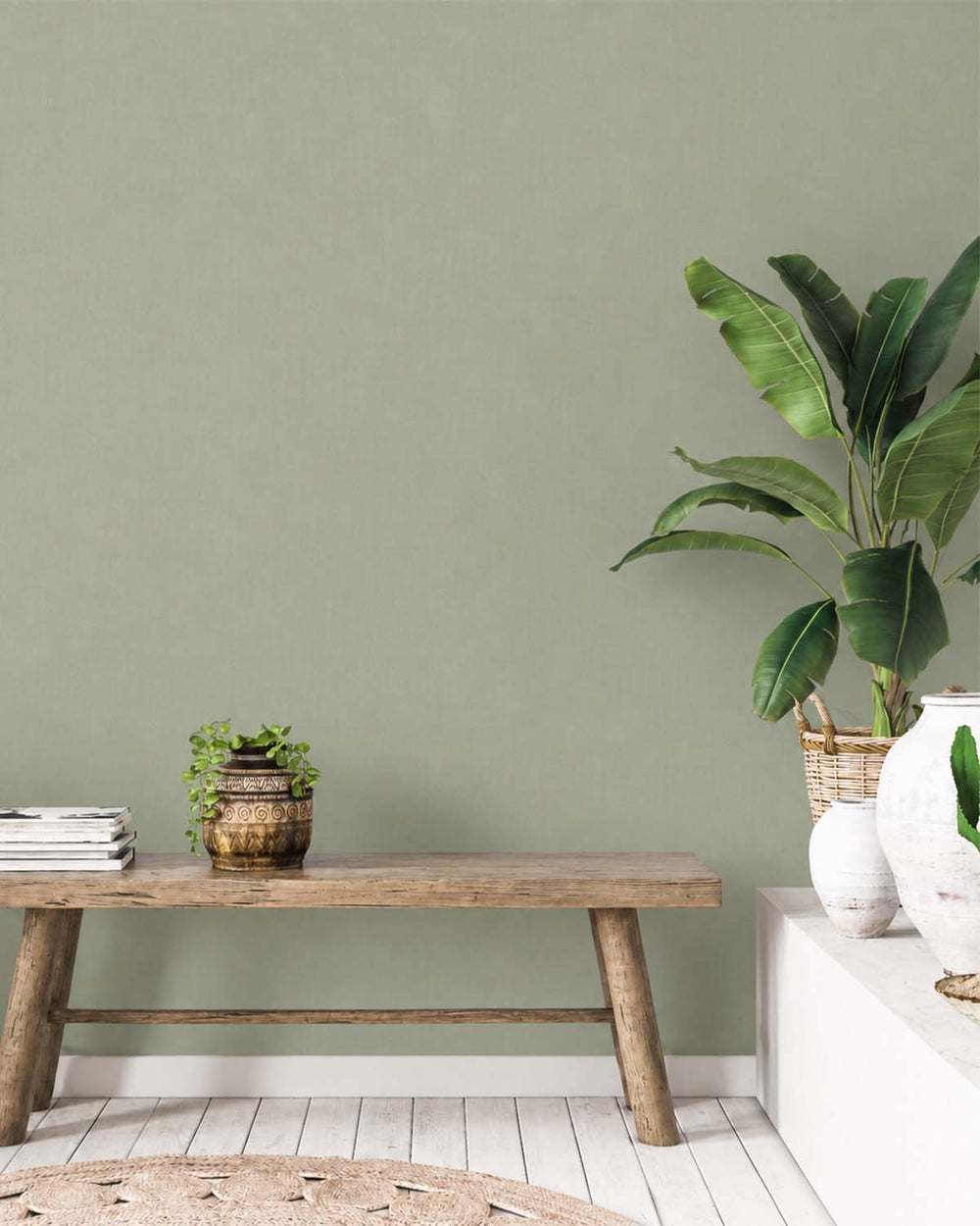 Amazon Vine Minimalist Linen-Weave Matte Wallpaper R10749