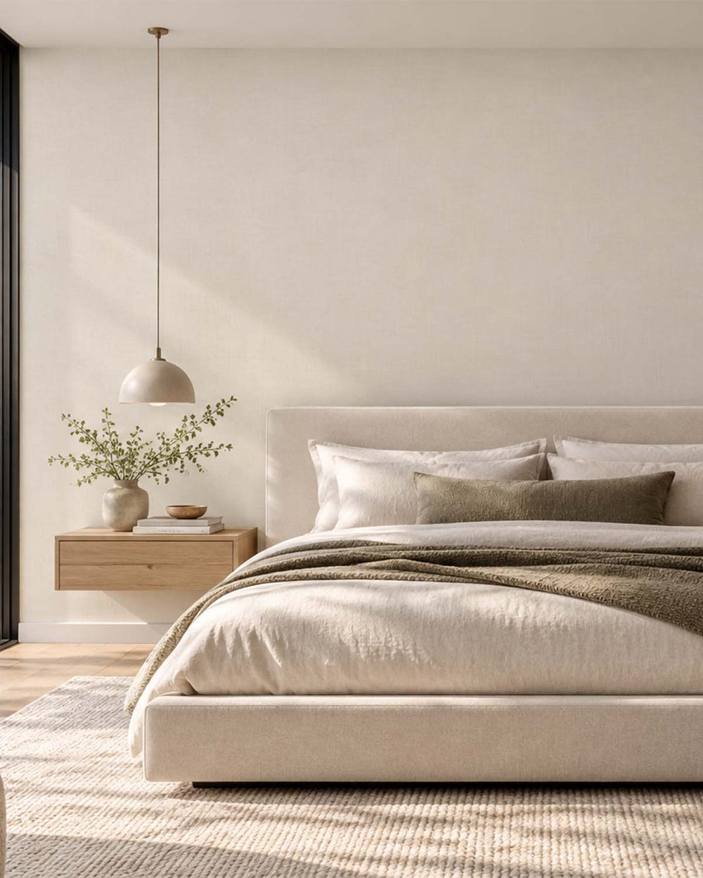 Shady Beige Minimalist Linen-Weave Matte Wallpaper R10750