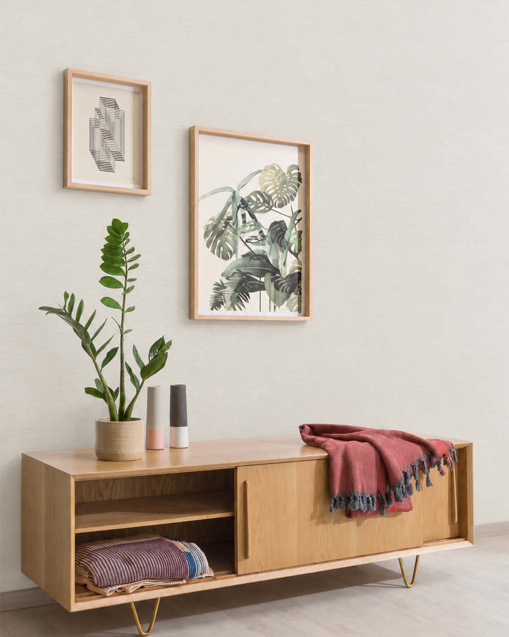 Merino Grey Linen-Look Textured  Wallpaper R10752