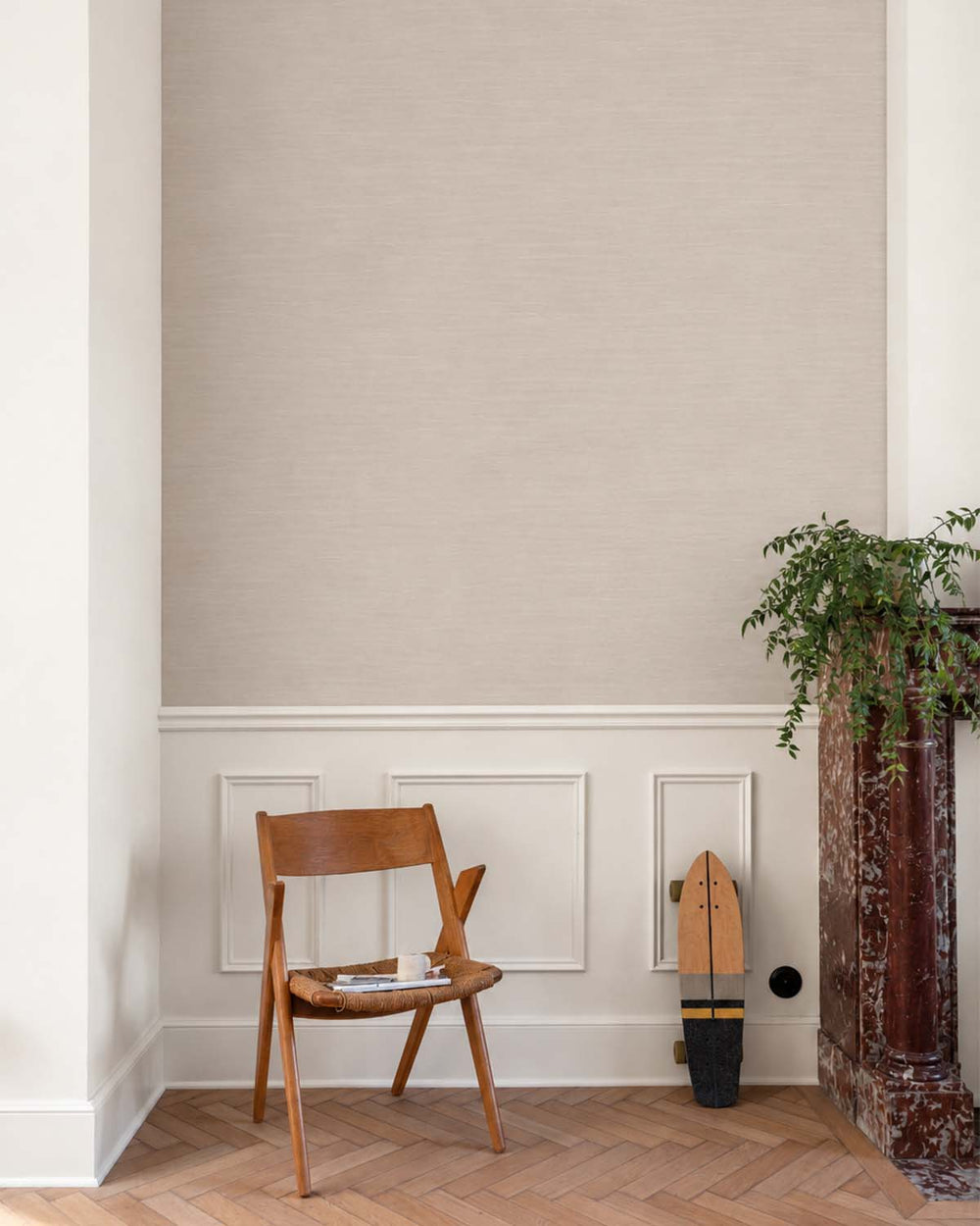 Intuitive Taupe Linen-Look Textured  Wallpaper R10753
