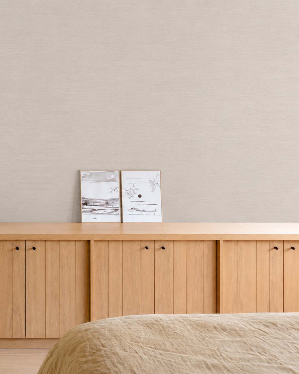 Intuitive Taupe Linen-Look Textured  Wallpaper R10753