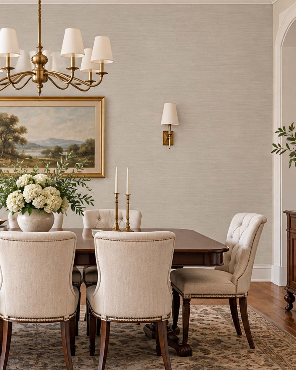 Intuitive Taupe Linen-Look Textured  Wallpaper R10753