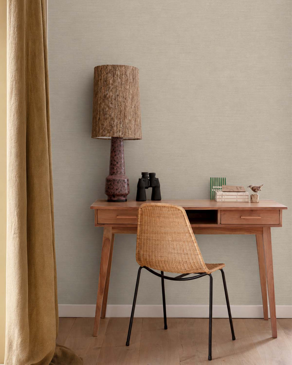 Pewter Patter Linen-Look Textured  Wallpaper R10755
