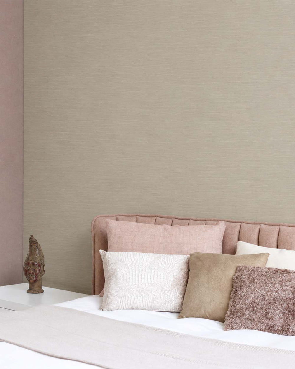 Pewter Patter Linen-Look Textured  Wallpaper R10755