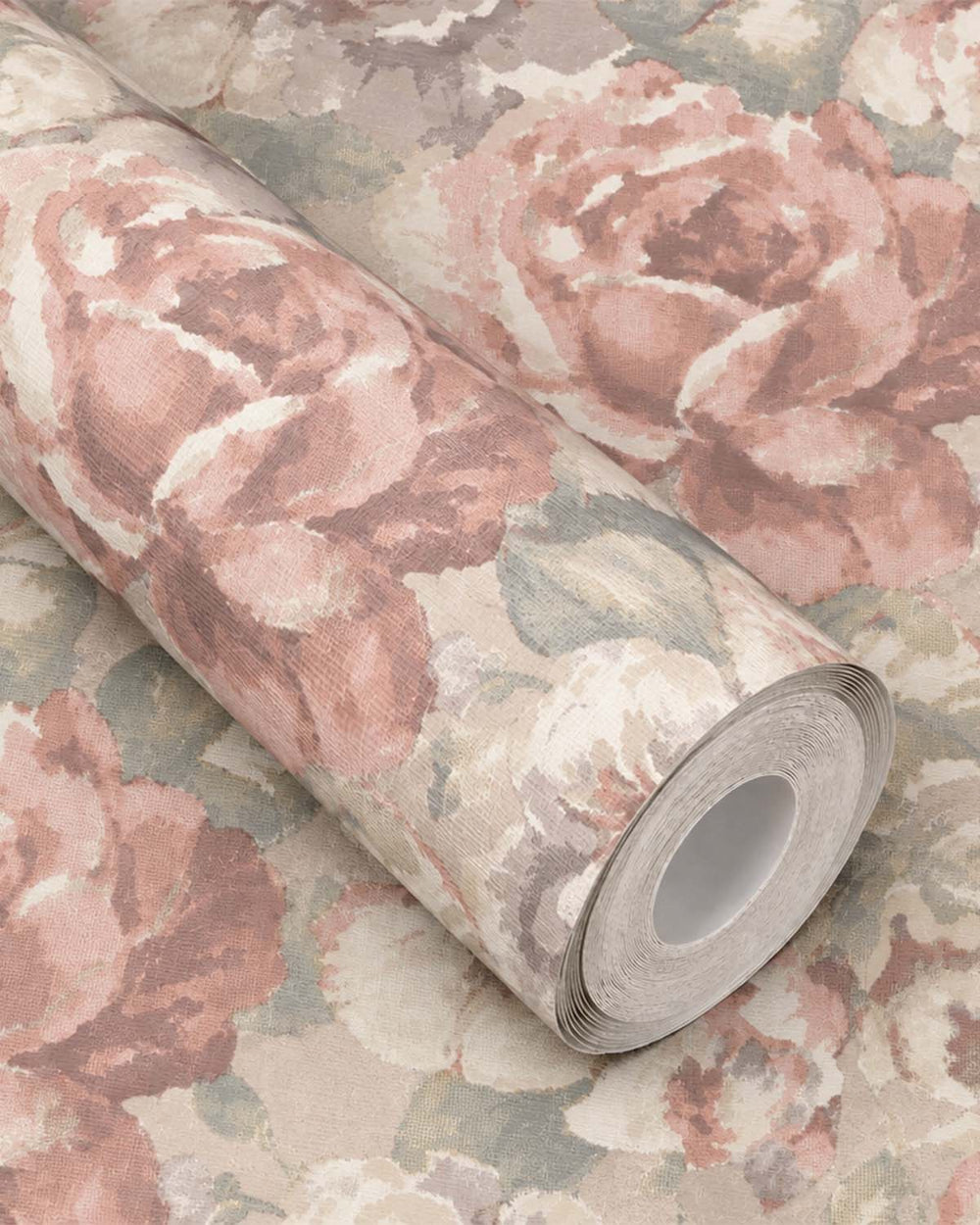 Indian Khaki English Cottage Garden Floral Wallpaper R10760