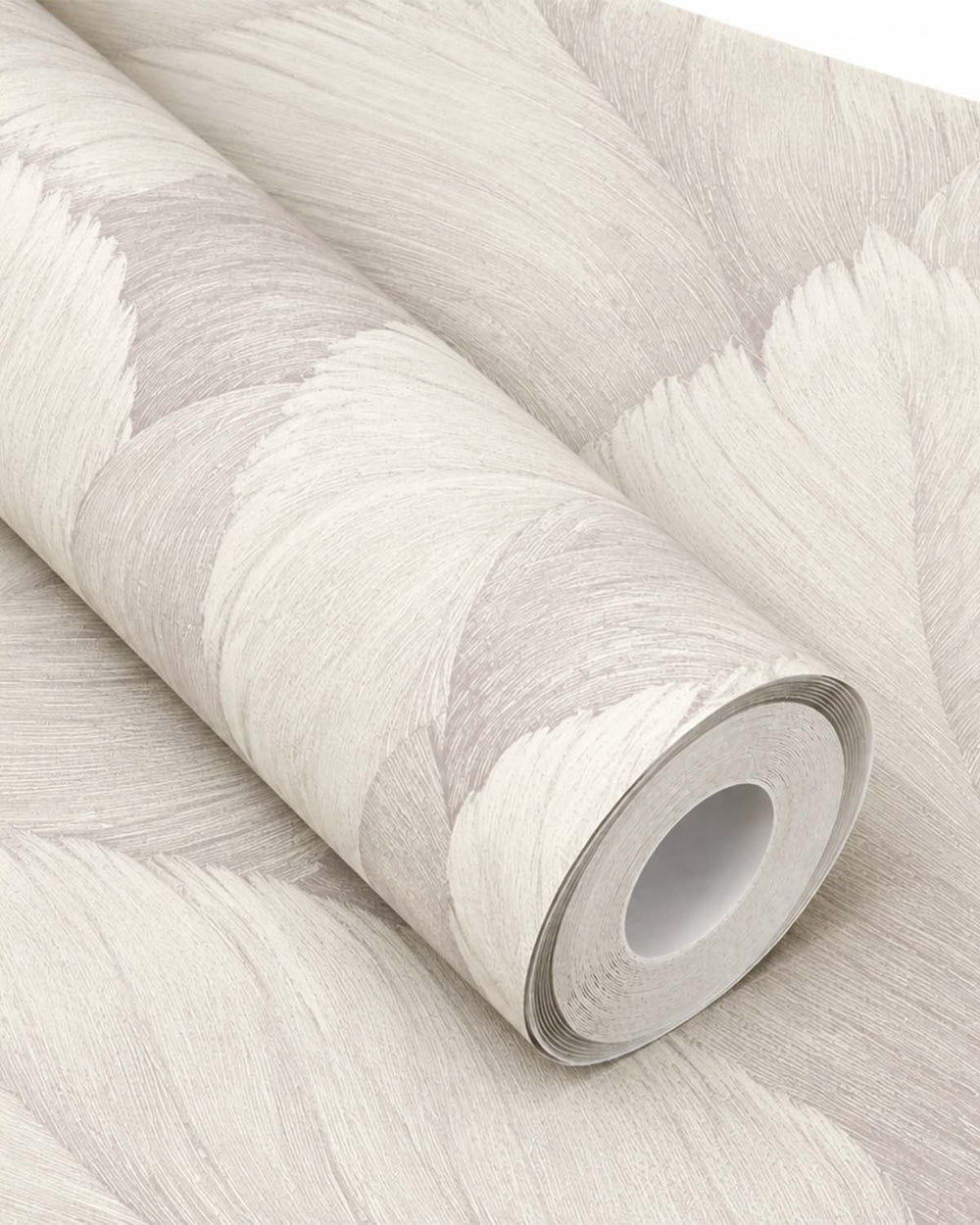 Pearl Ash Overlapping Palm Leaf Wallpaper R10764