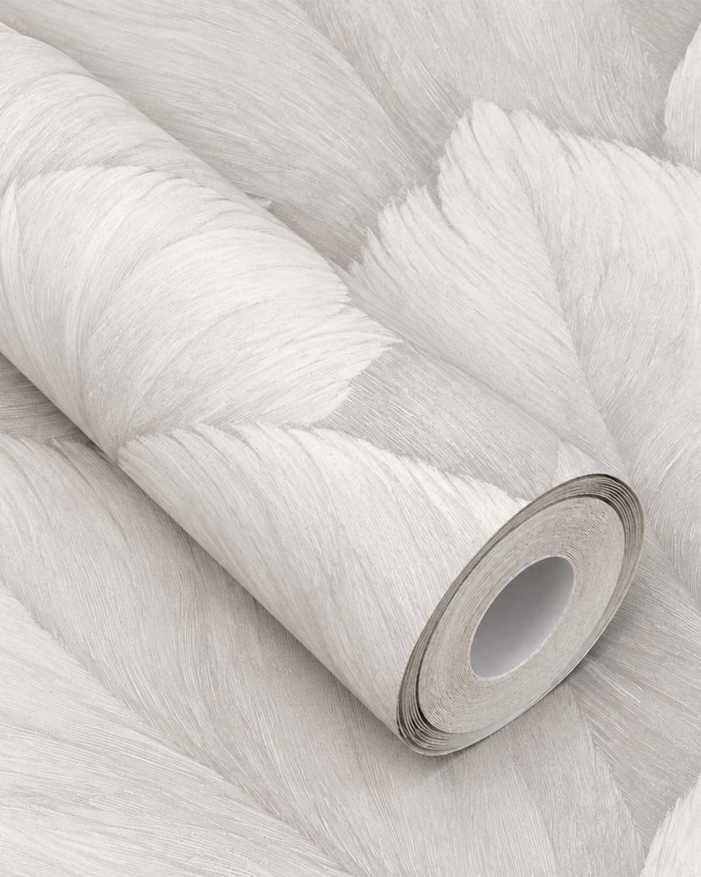 Grey Spell Overlapping Palm Leaf Wallpaper R10765