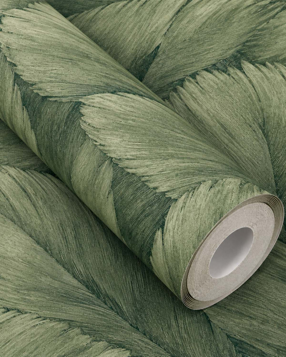 Palm Green Overlapping Palm Leaf Wallpaper R10766