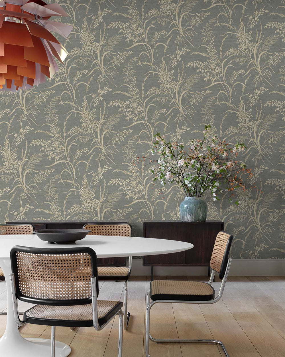 Turtle Bay Sprig Grasses Textured Wallpaper R10771