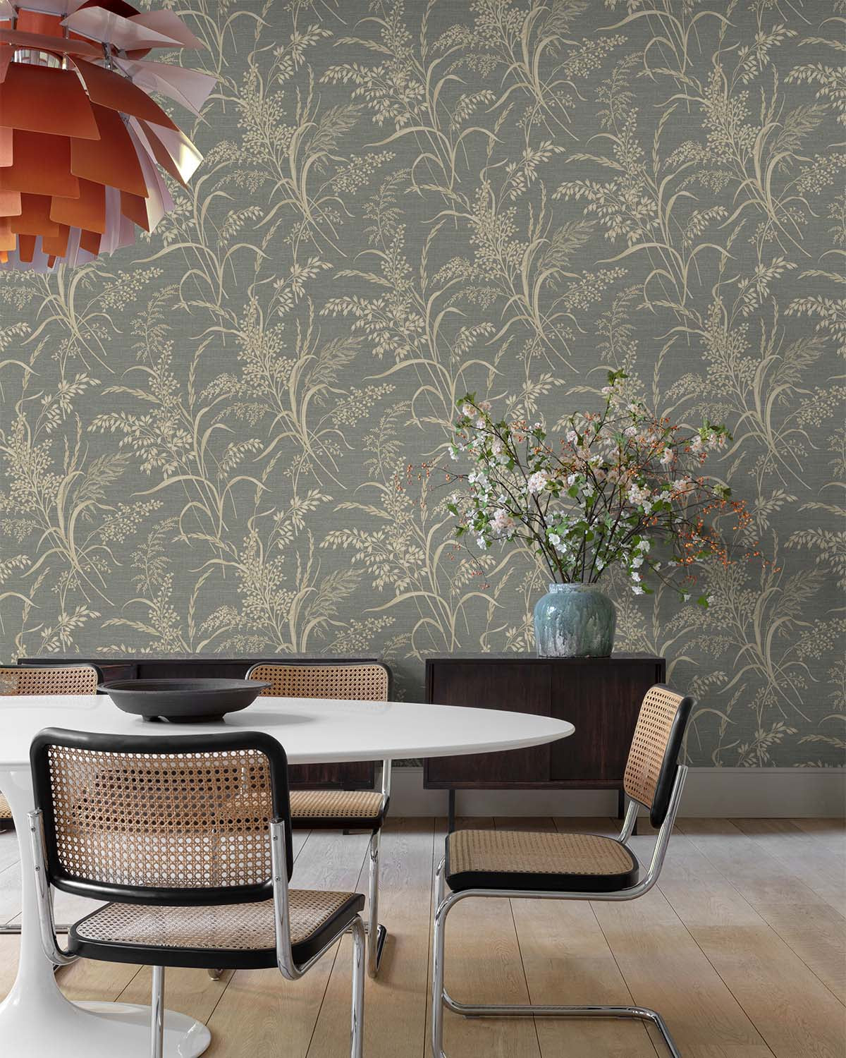 Turtle Bay Sprig Grasses Textured Wallpaper R10771