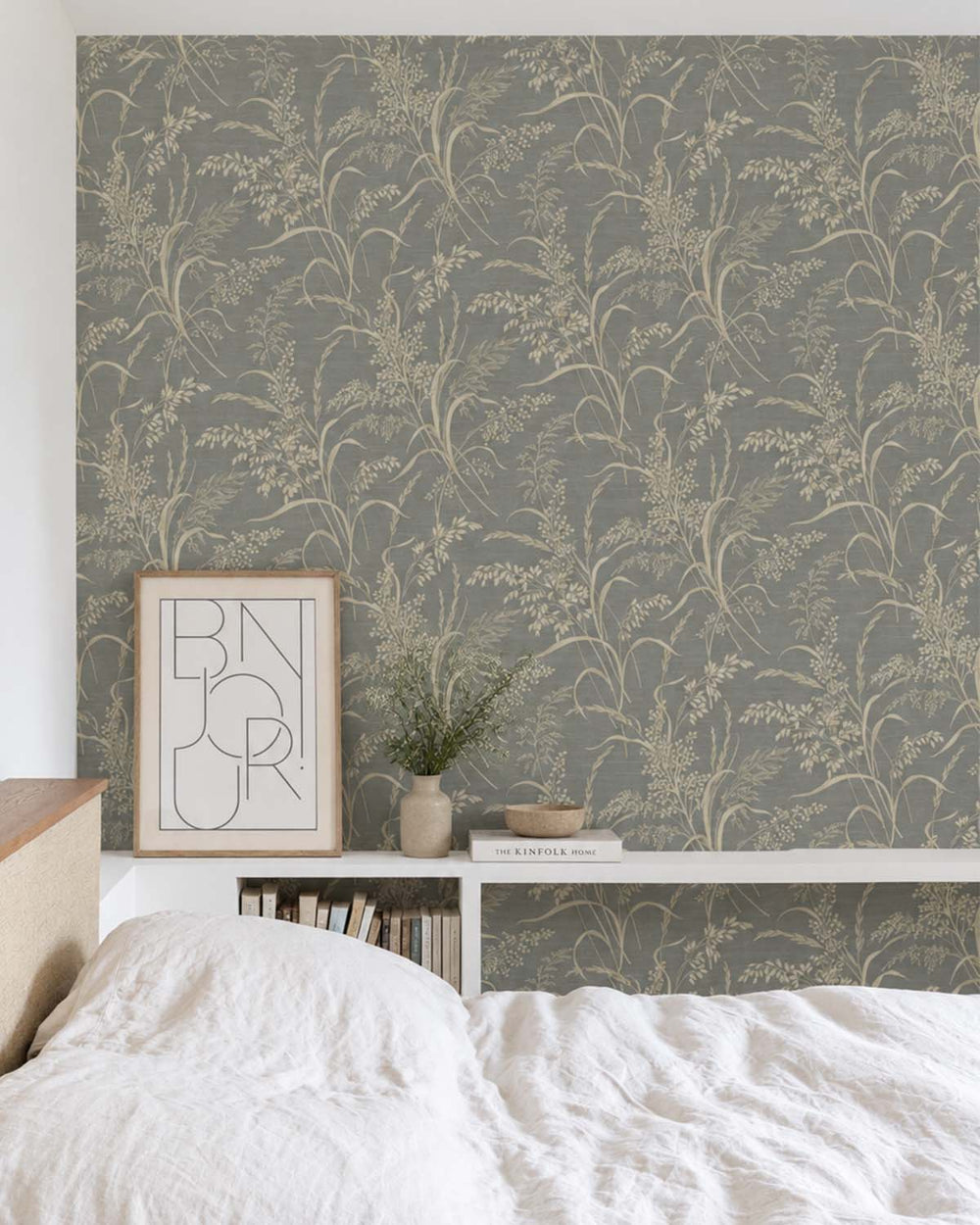 Turtle Bay Sprig Grasses Textured Wallpaper R10771