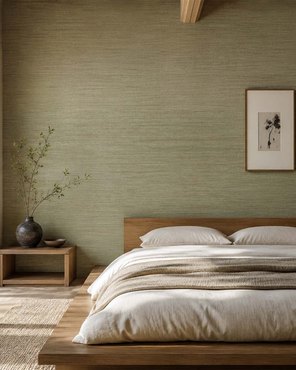 Abaca Pine Majestic Grasscloth Woven Wallpaper R1965