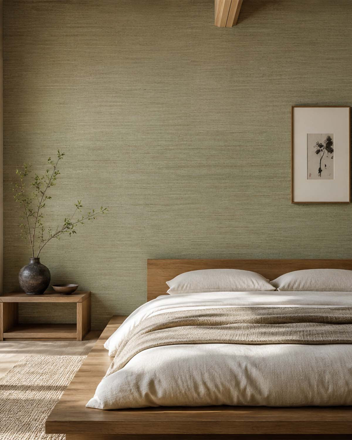 Abaca Pine Majestic Grasscloth Woven Wallpaper R1965