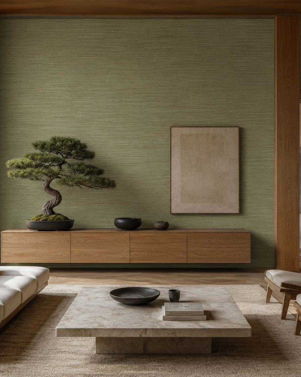 Abaca Pine Majestic Grasscloth Woven Wallpaper R1965