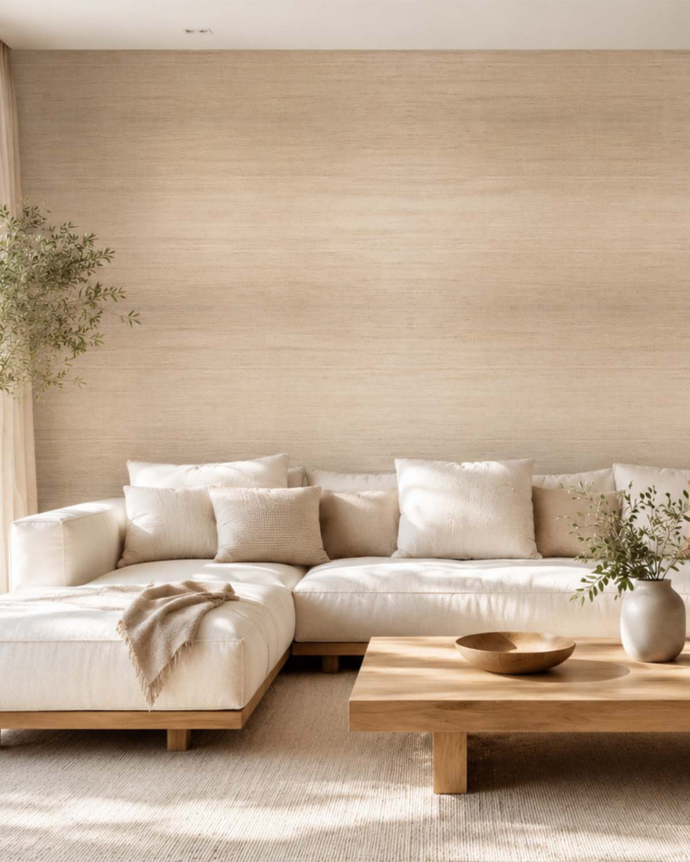 Pina Oldlace Majestic Grasscloth Woven Wallpaper R1967