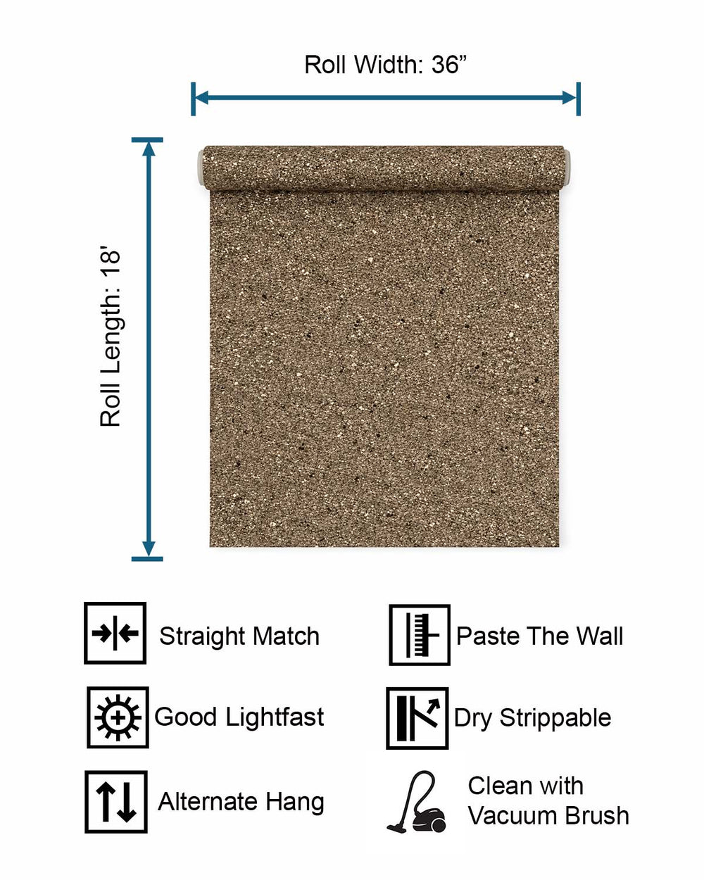 Bronze Metallic Mica Natural Wallpaper R2202