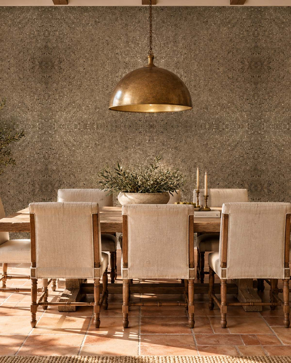 Bronze Metallic Mica Natural Wallpaper R2202
