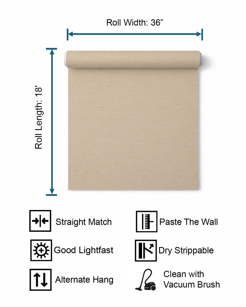 Fine Weave Beige and Brown Grasscloth Wallpaper R4637