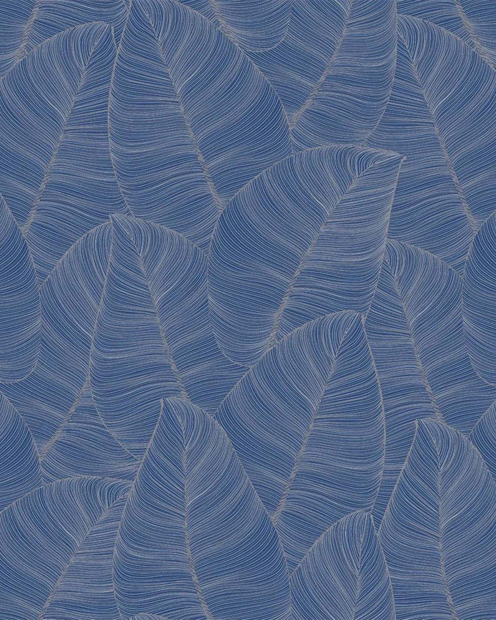 Blue Fine Line Leaves Abstract Wallpaper R6295