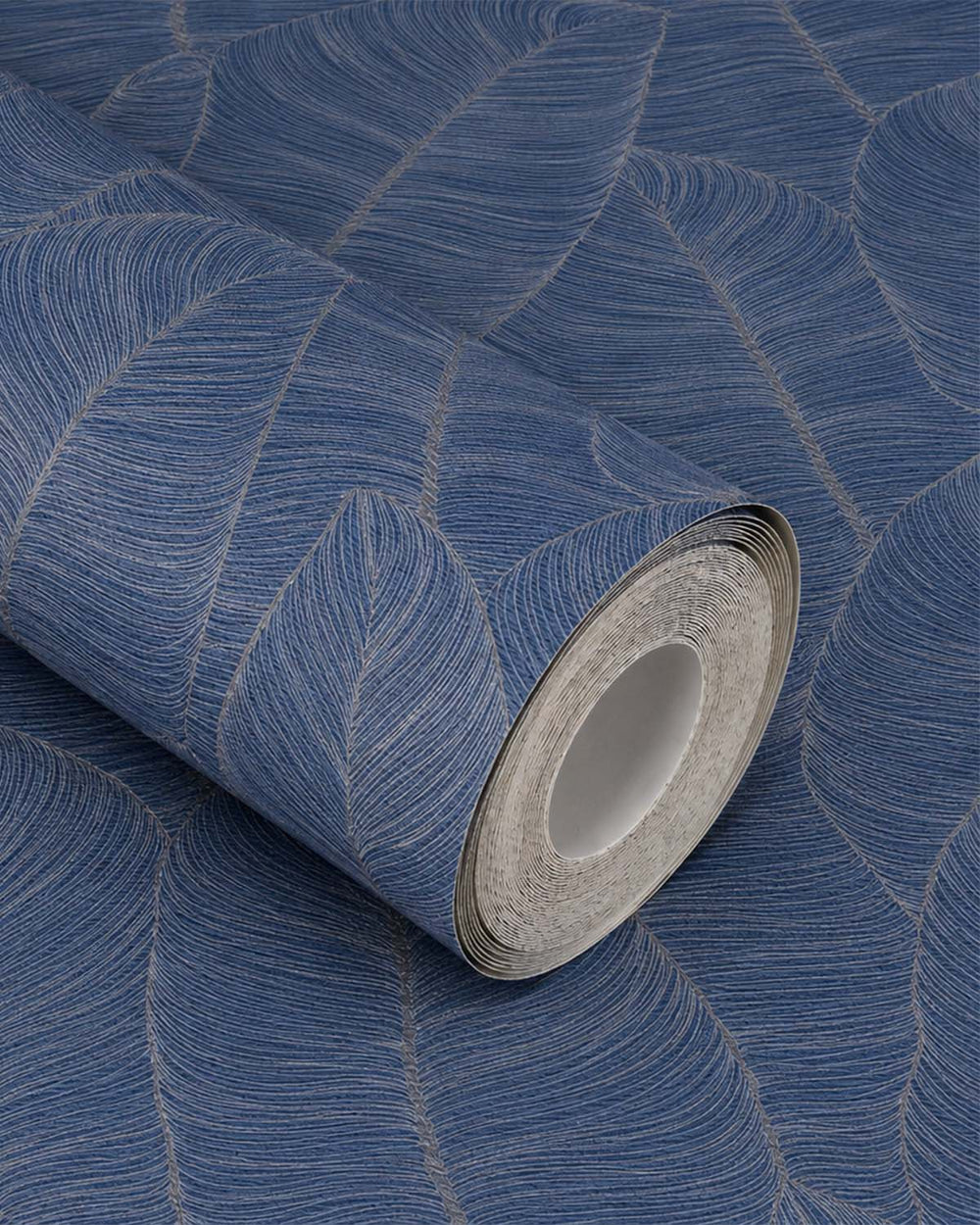 Blue Fine Line Leaves Abstract Wallpaper R6295