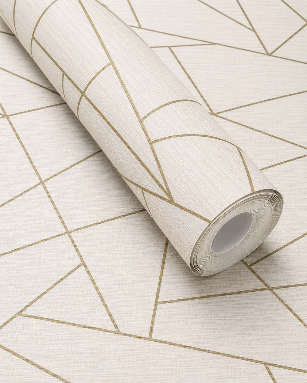 White & Gold Sharp Geometric Wallpaper R6315