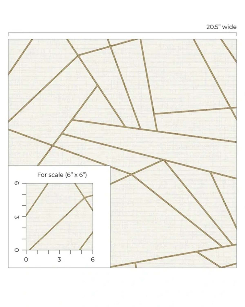 White & Gold Sharp Geometric Wallpaper R6315