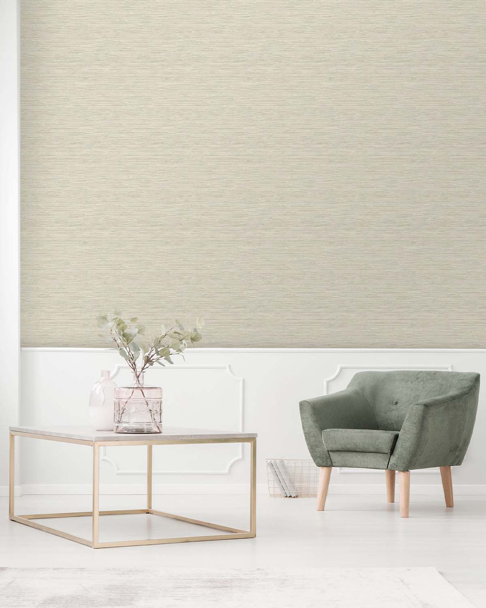 Jomon Light Natural Grasscloth Wallpaper R7901