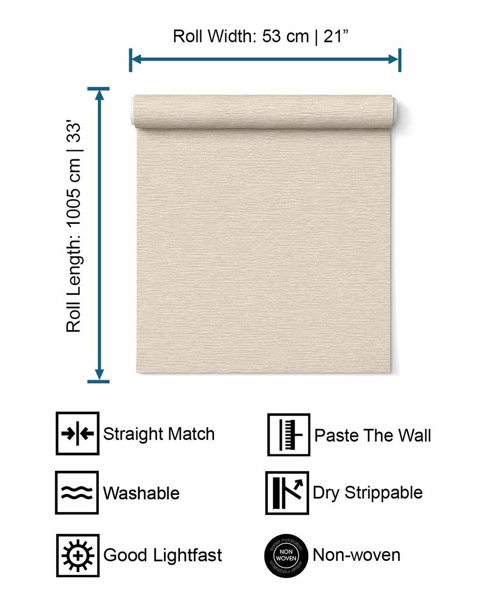 Jomon Light Natural Grasscloth Wallpaper R7901