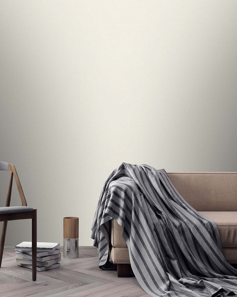 White Plain Textured Wallpaper R7938