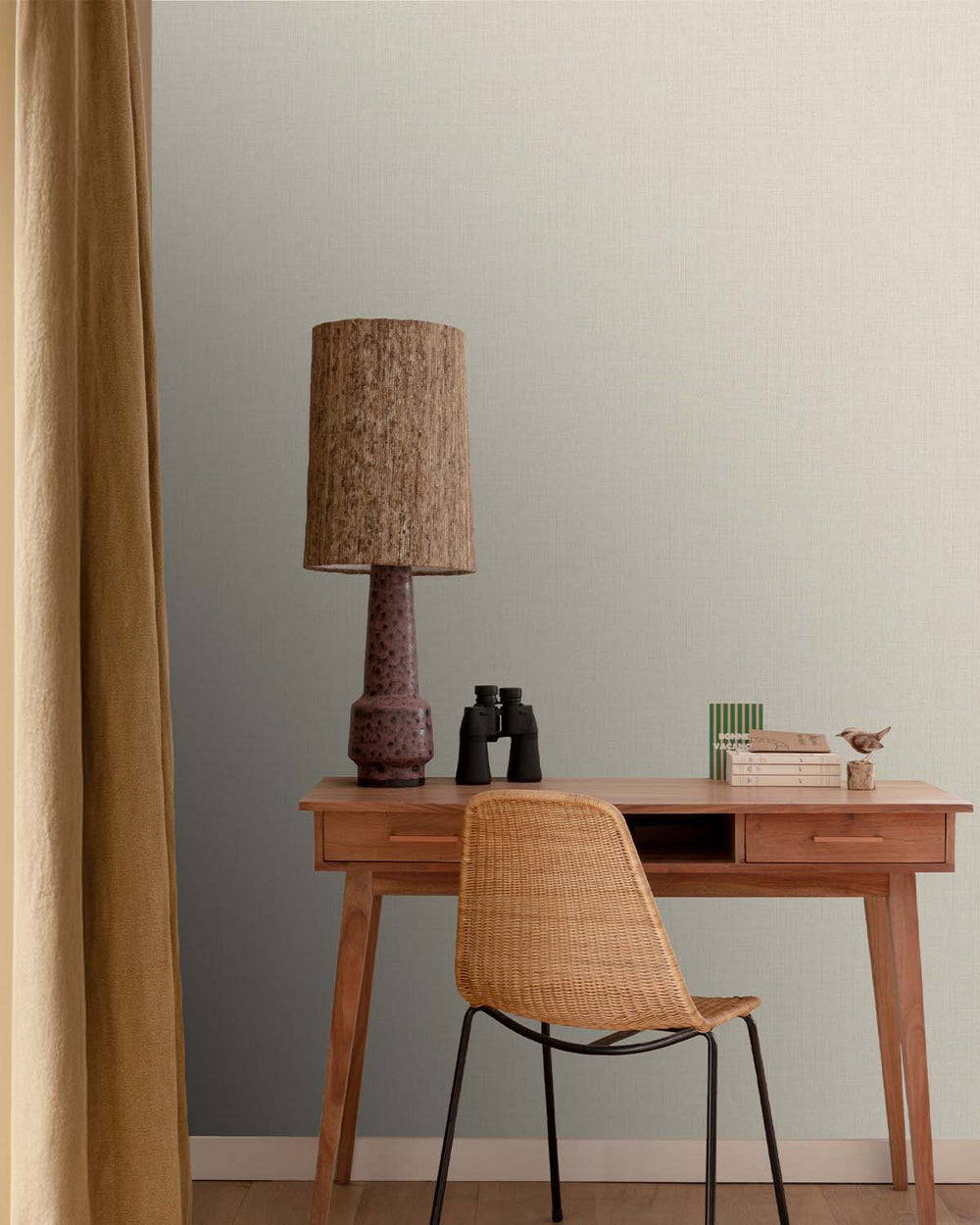 Beige Plain Textured Wallpaper R7939