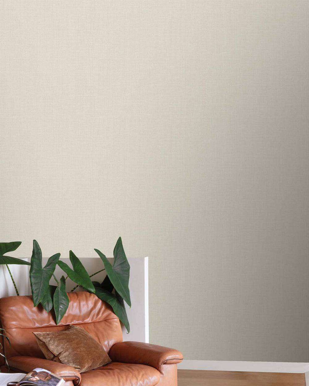Beige Plain Textured Wallpaper R7939