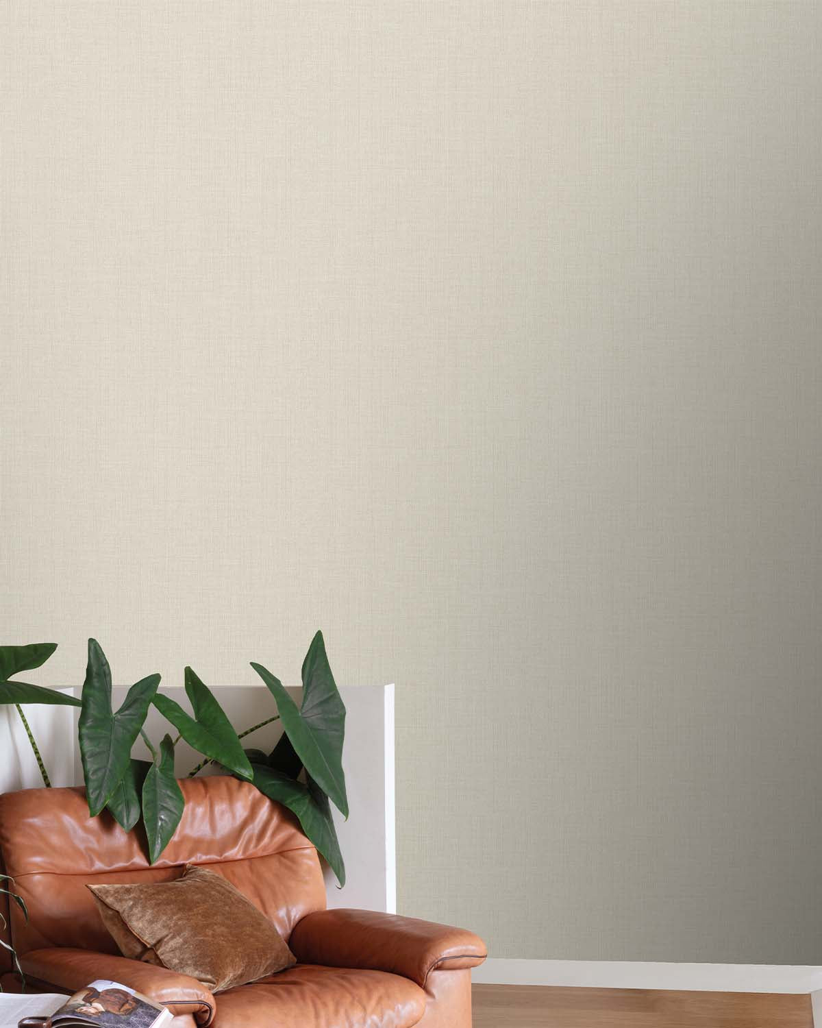 Beige Plain Textured Wallpaper R7939