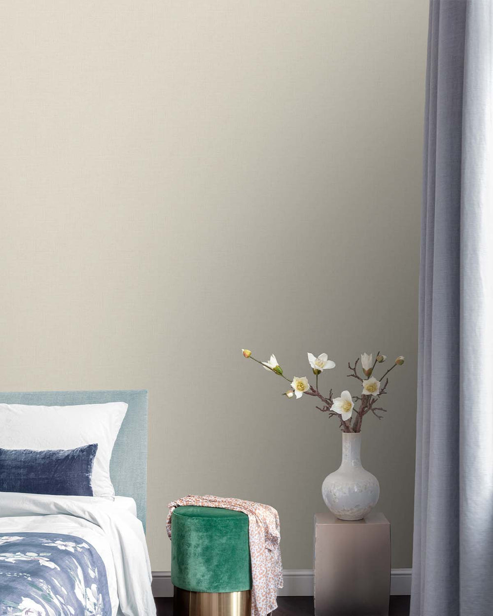 Beige Plain Textured Wallpaper R7939