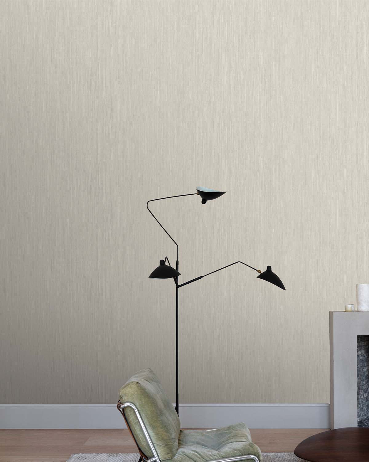 Beige Uni-Plain Textured Wallpaper R7987