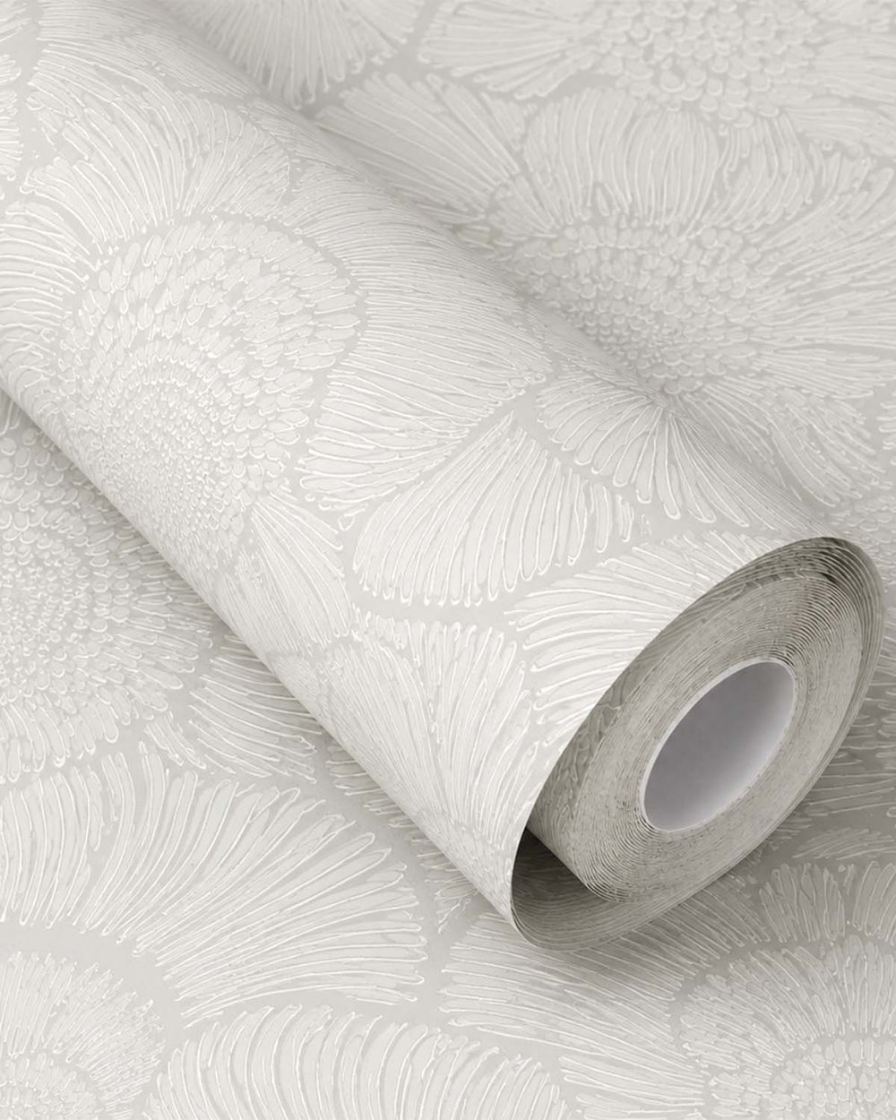 Beige Stylish Sketched Floral Wallpaper R8000